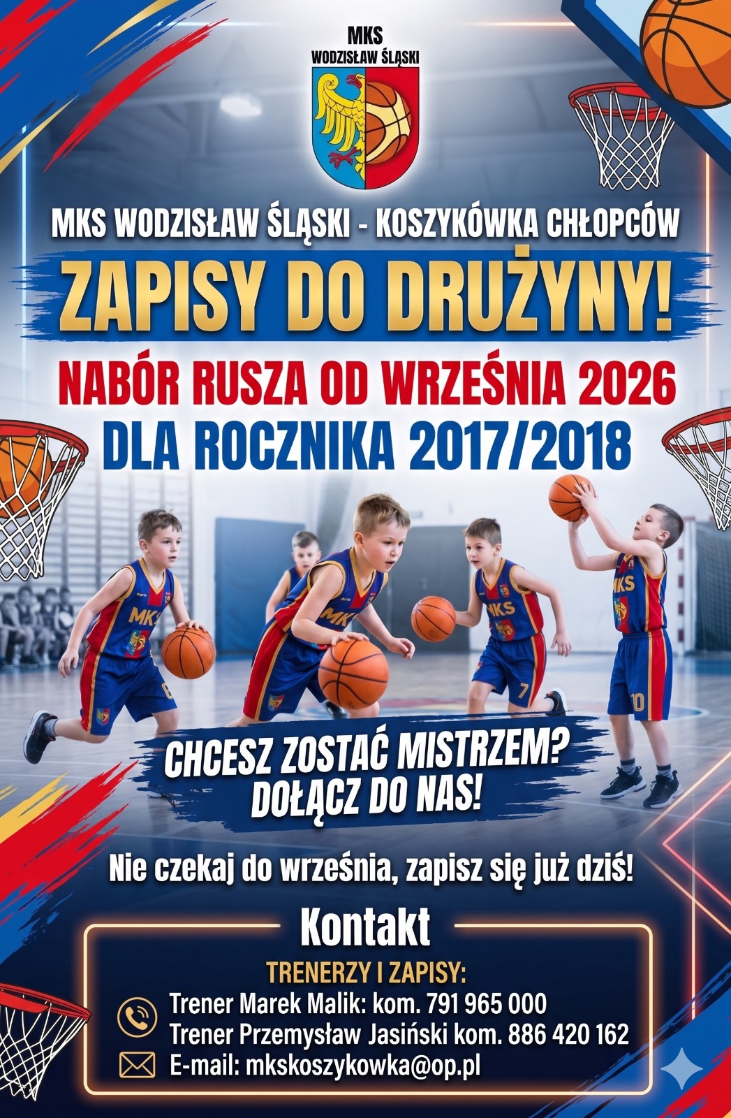 Plakat - nab&oacute;r MKS Wodzisław Śląski