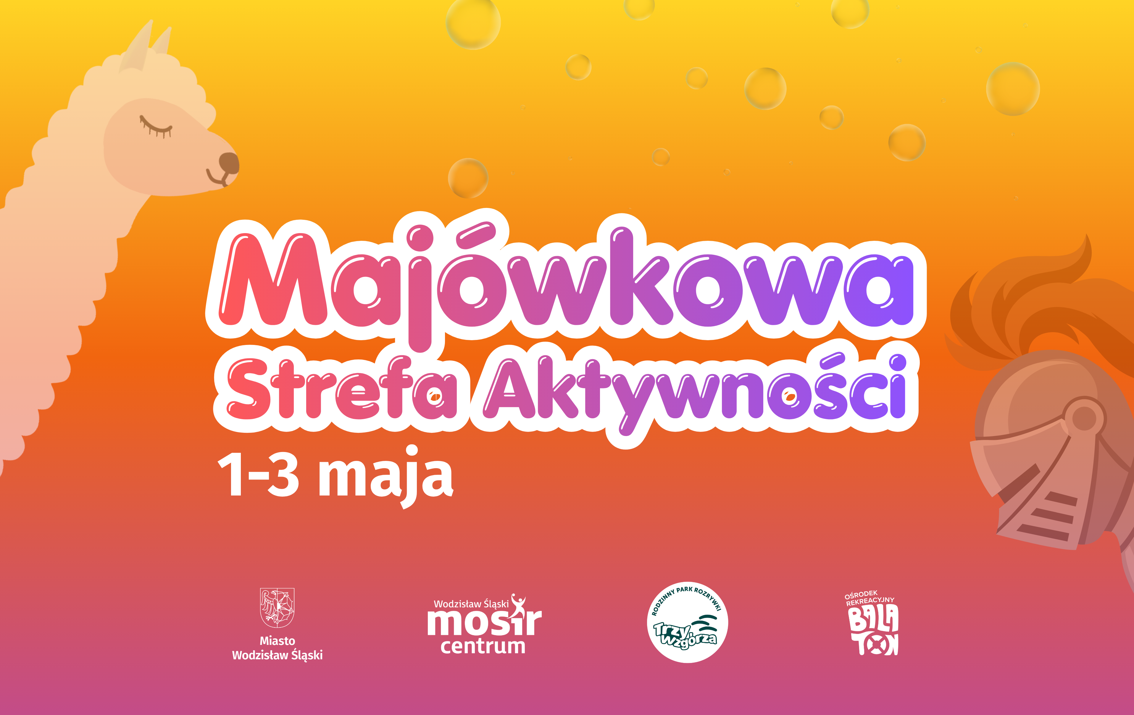 Grafika promująca Maj&oacute;wkową Strefę Aktywności