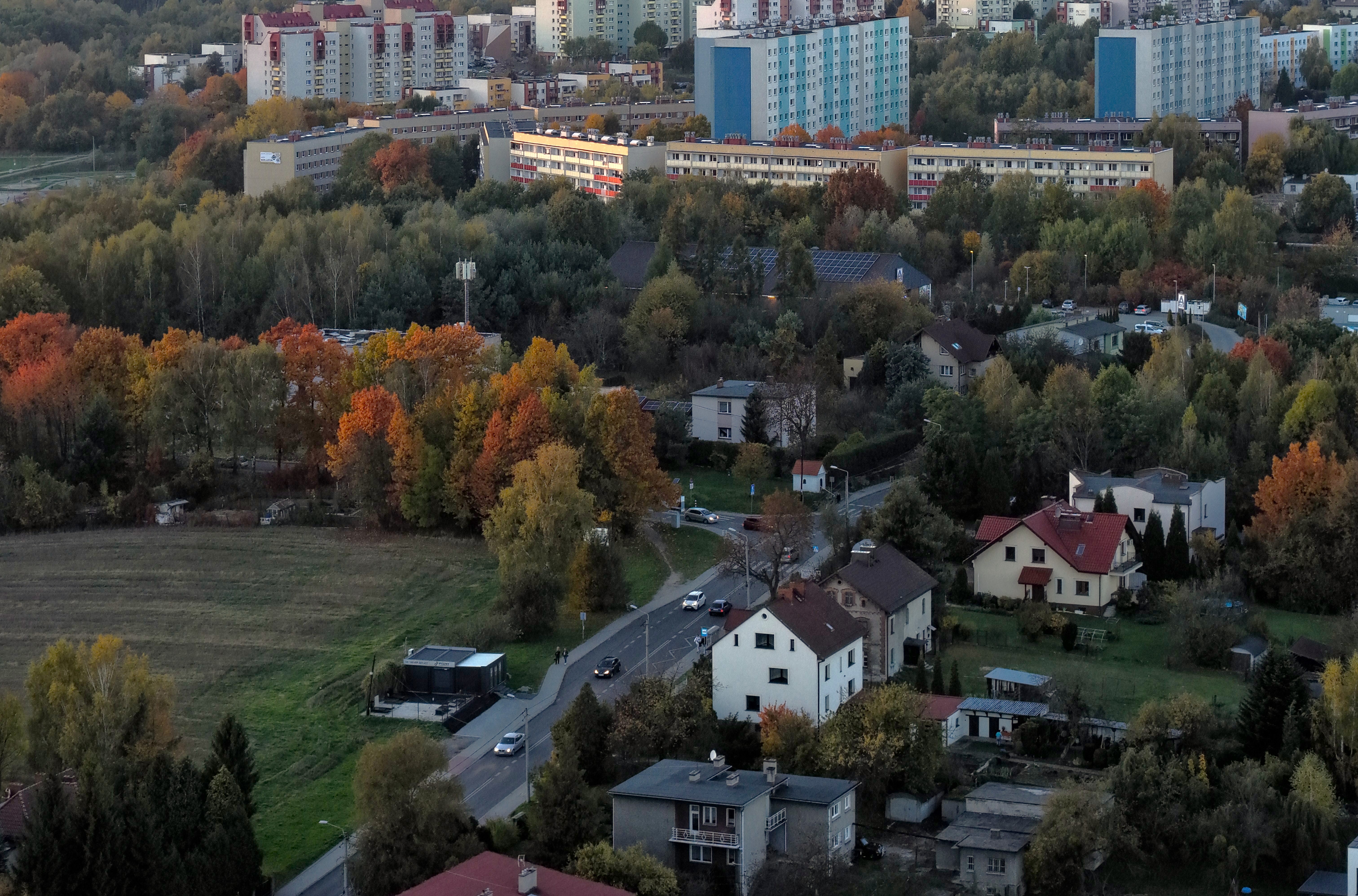 Ulica Radlińska z&nbsp;lotu ptaka