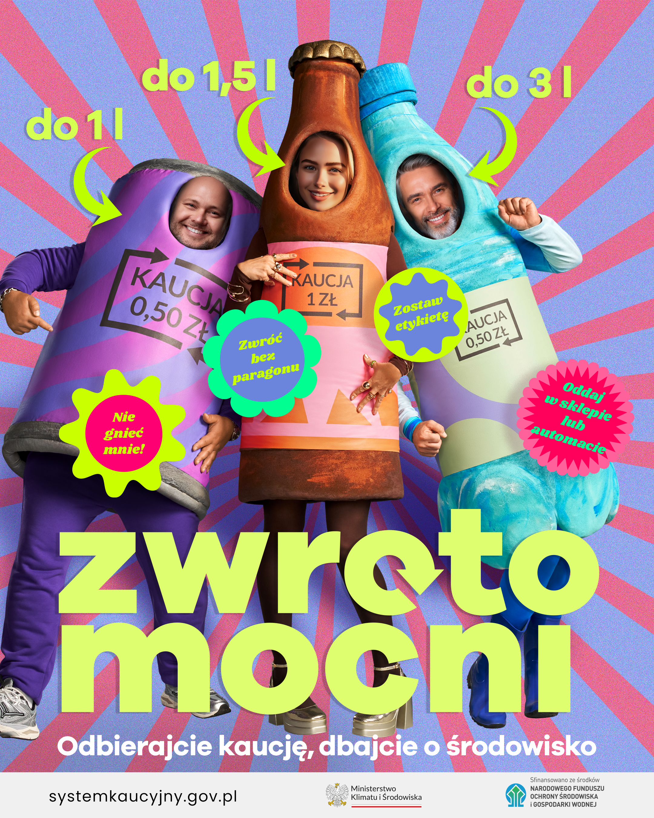 Plakat promocyjno-informacyjny systemu kaucyjnego