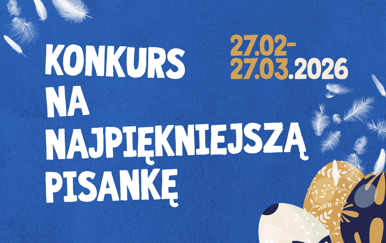 Grafika promująca konkurs na&nbsp;najpiękniejszą pisankę
