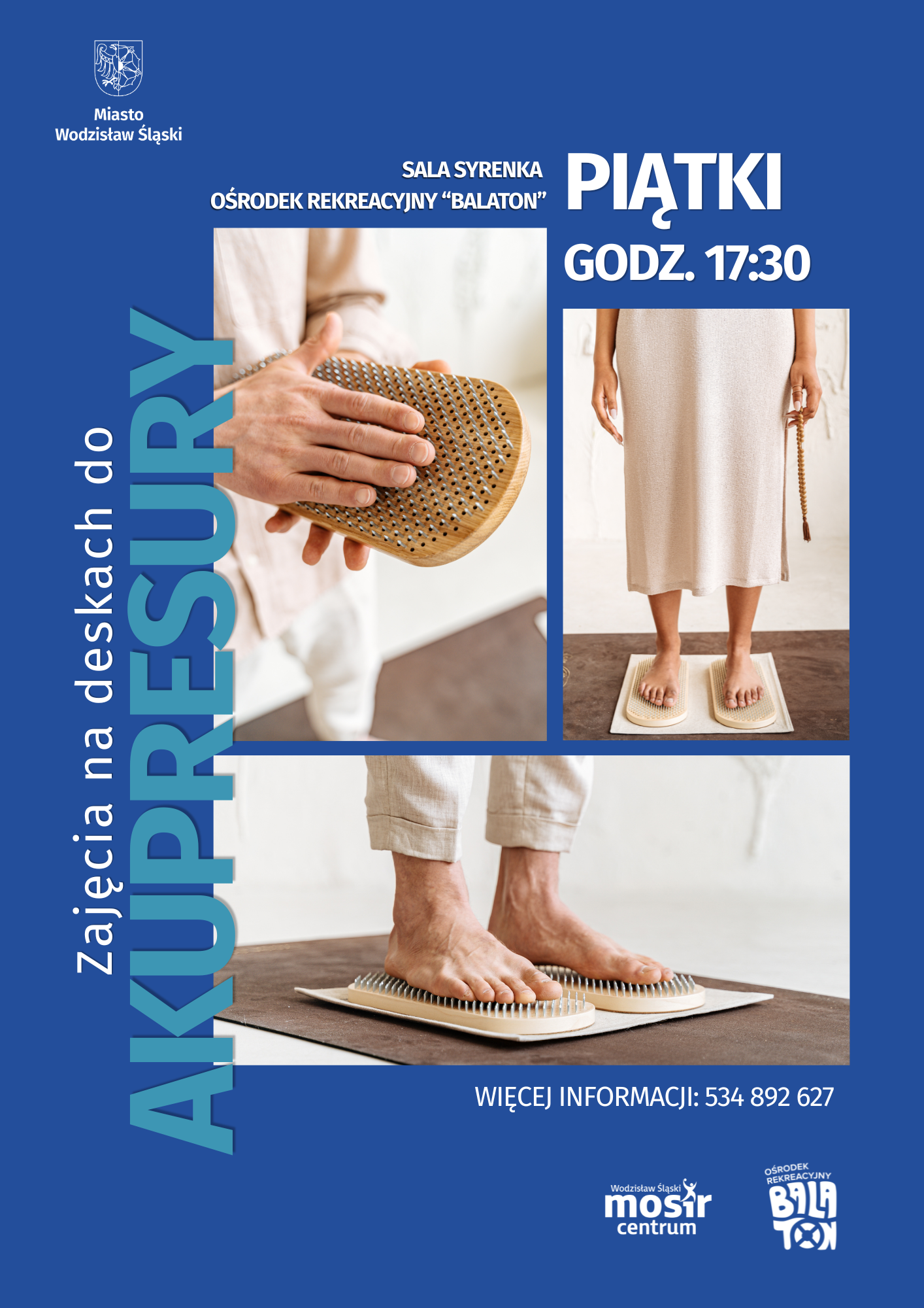 Plakat promujący zajęcia do akupresury
