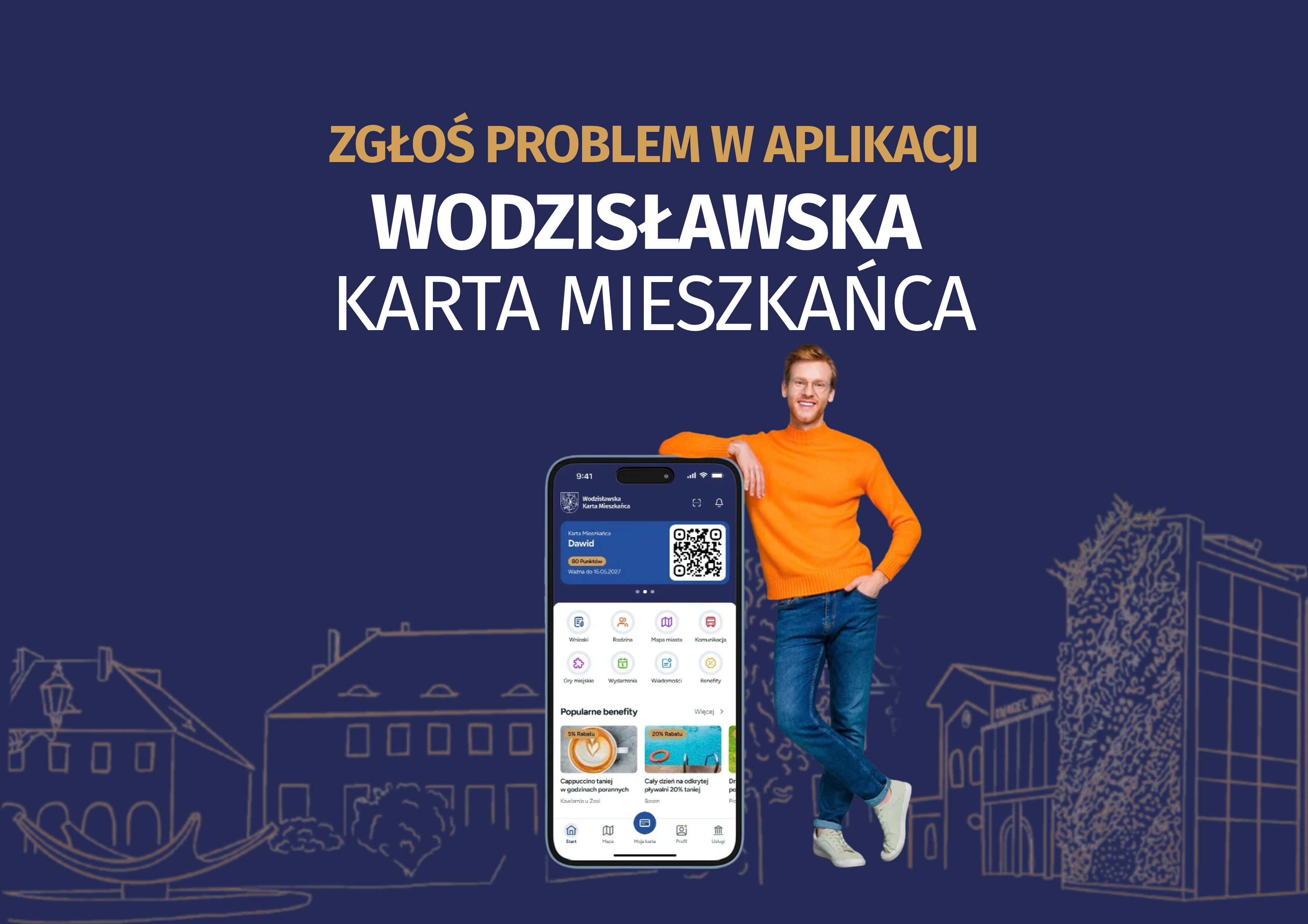 Grafika informacyjna Wodzisławska Karta Mieszkańca