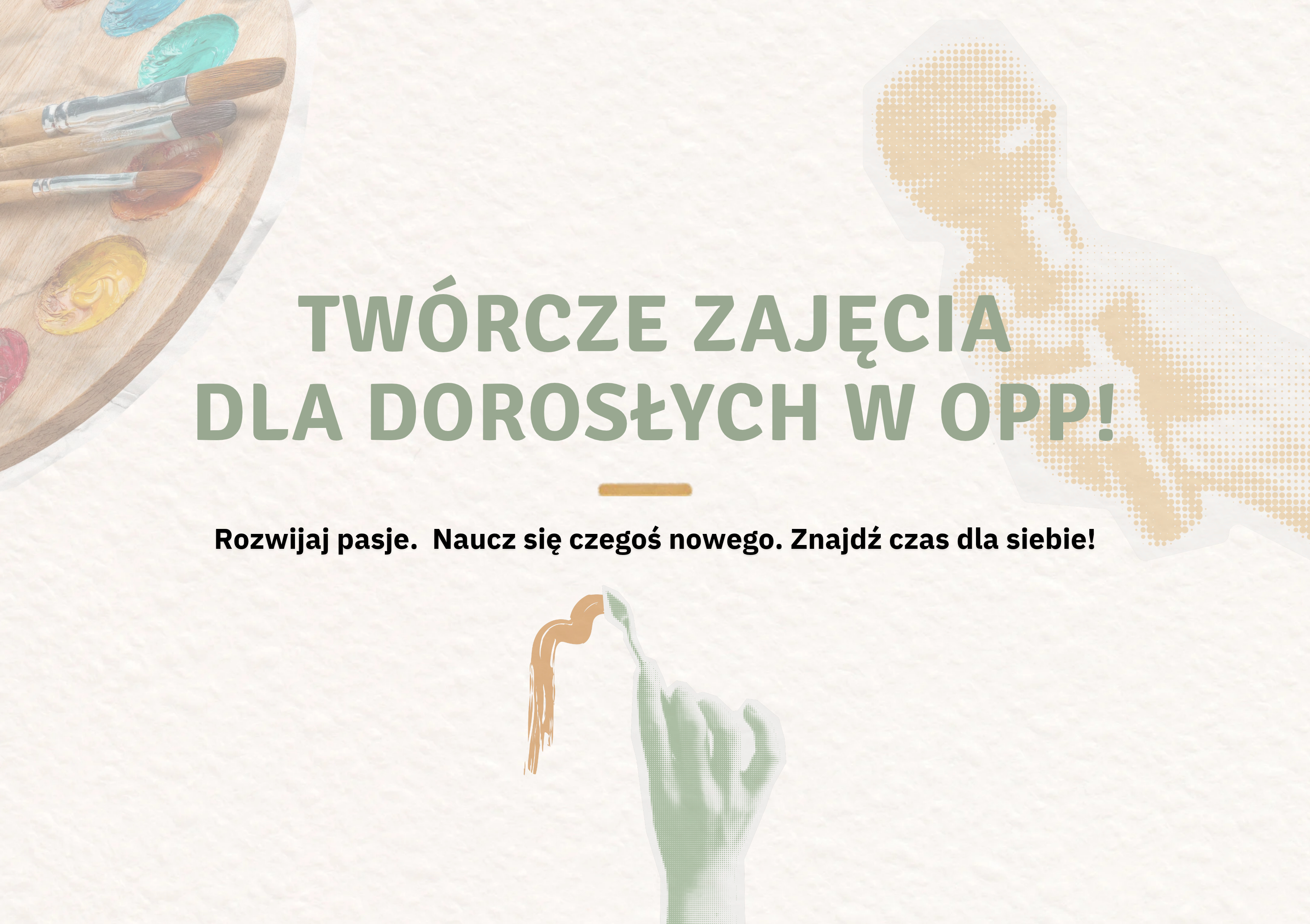 Grafika promująca zajęcia dla dorosłych w&nbsp;OPP