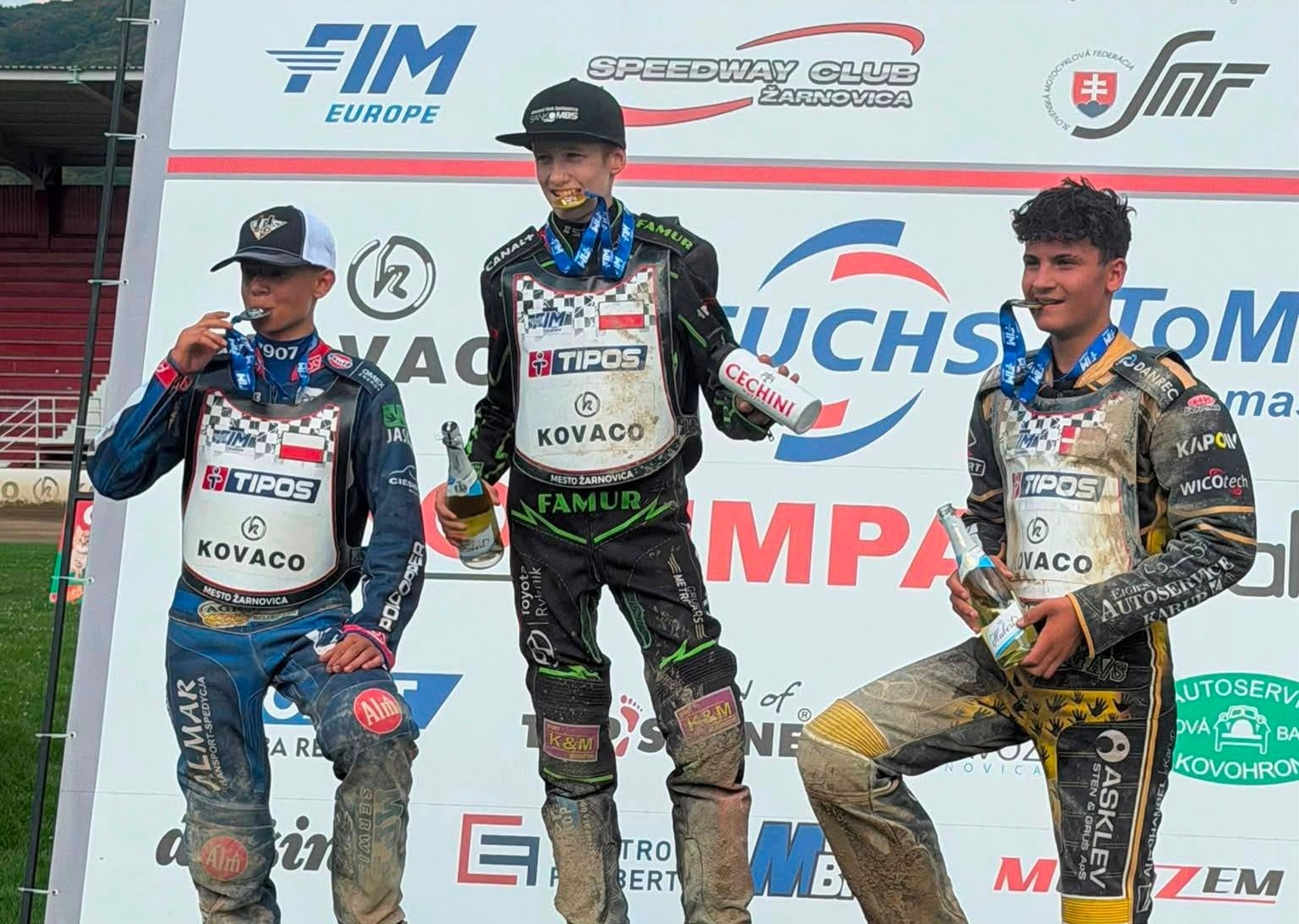 Franek Szczyrba na&nbsp;podium
