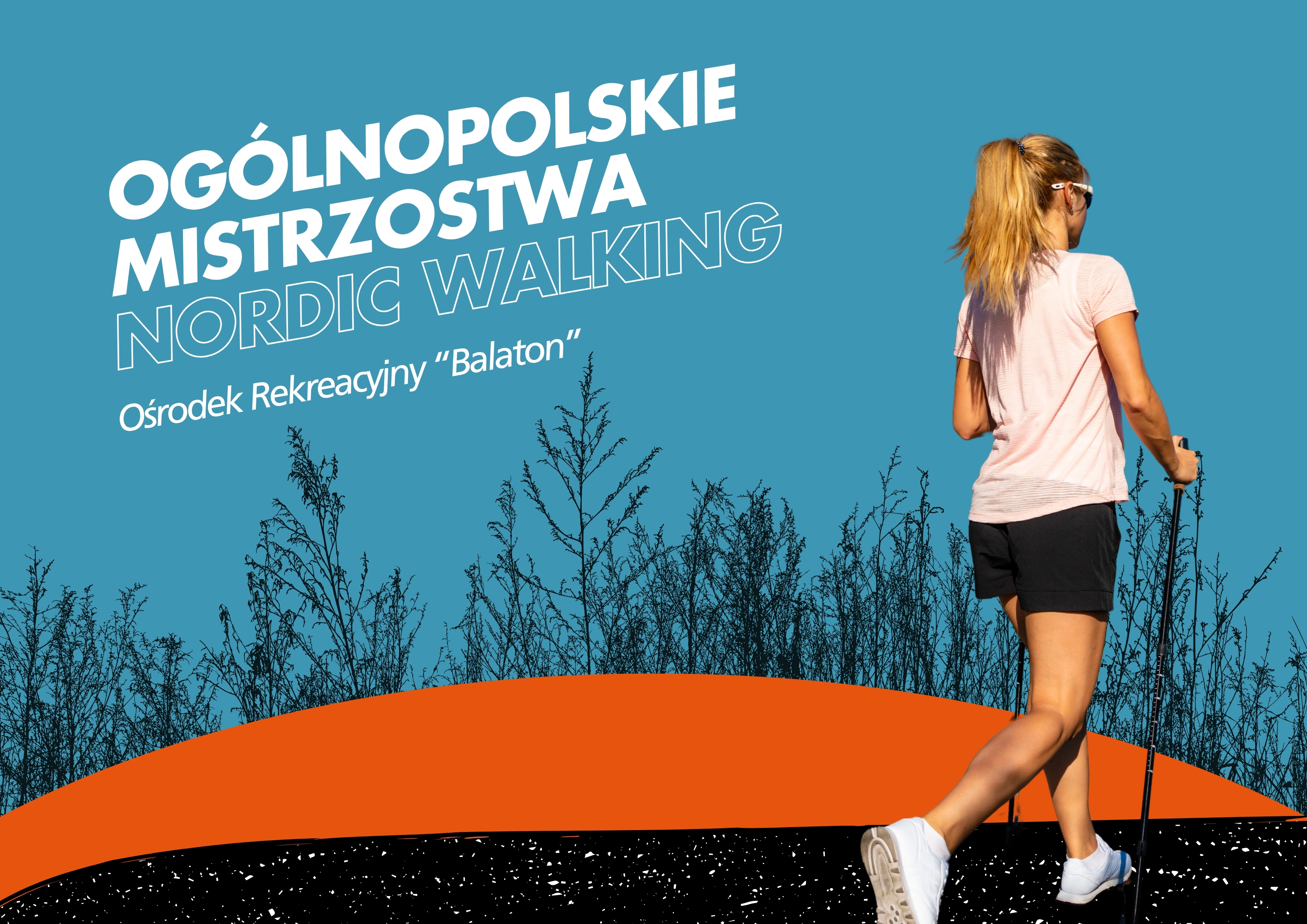 Grafika promująca Og&oacute;lnopolskie Mistrzostwa Nordic Walking