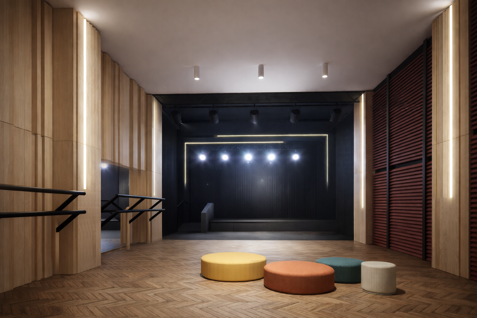 Wizualizacja sali klubowej w&nbsp;Wodzisławskim Centrum Kultury