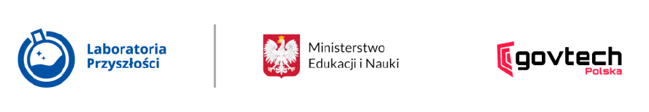 Logotypy Programu Laboratoria Przyszłości, Ministerstwa Edukacji i Nauki oraz Govtech Polska