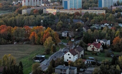 Ulica Radlińska z lotu ptaka
