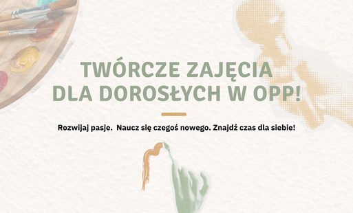 Grafika promująca zajęcia dla dorosłych w OPP